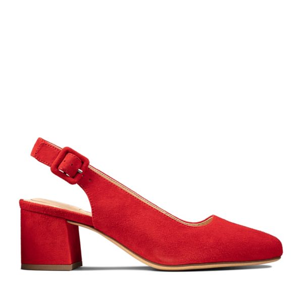 Clarks Womens Sheer Violet Heels Red | CA-9362845